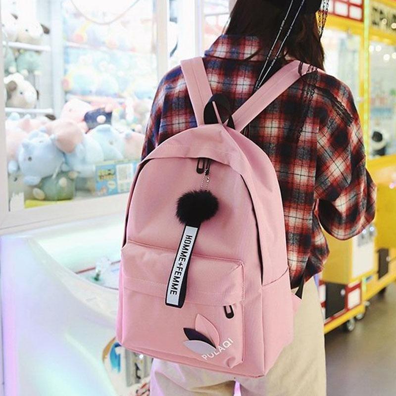 Student Canvas Backpack - Light Grey
