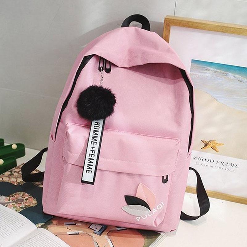 Student Canvas Backpack - Light Grey