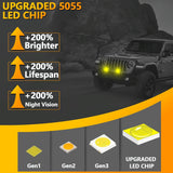 35W / 4000Lm / 6000K / Dc 9 - 30V Car 5 Inch Square Work Light - White - Rear View