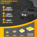 35W / 4000Lm / 6000K / Dc 9 - 30V Car 5 Inch Square Work Light - White - Extra Image