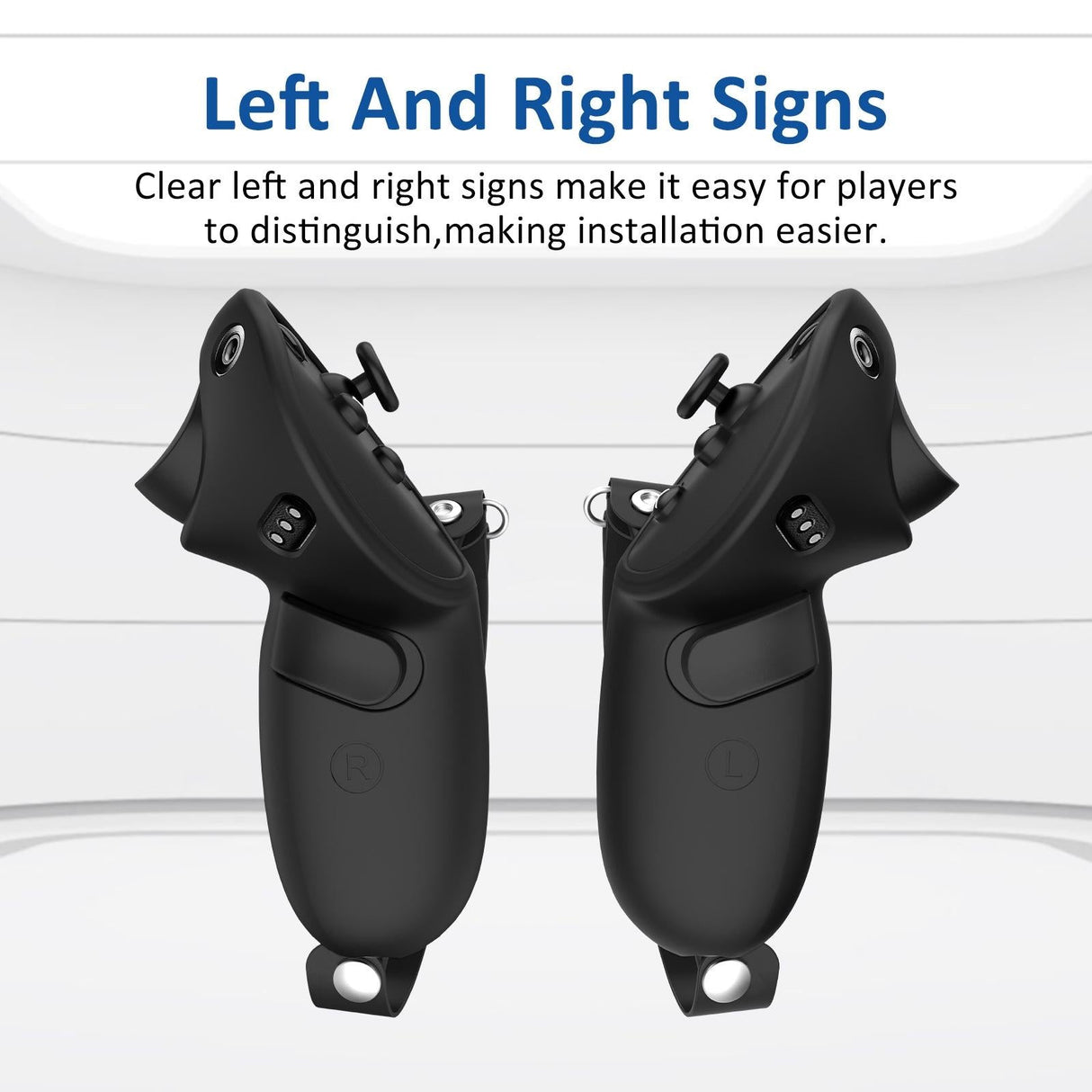 Pair of Silicone Vr Handle Cases for Meta Quest Pro - Black