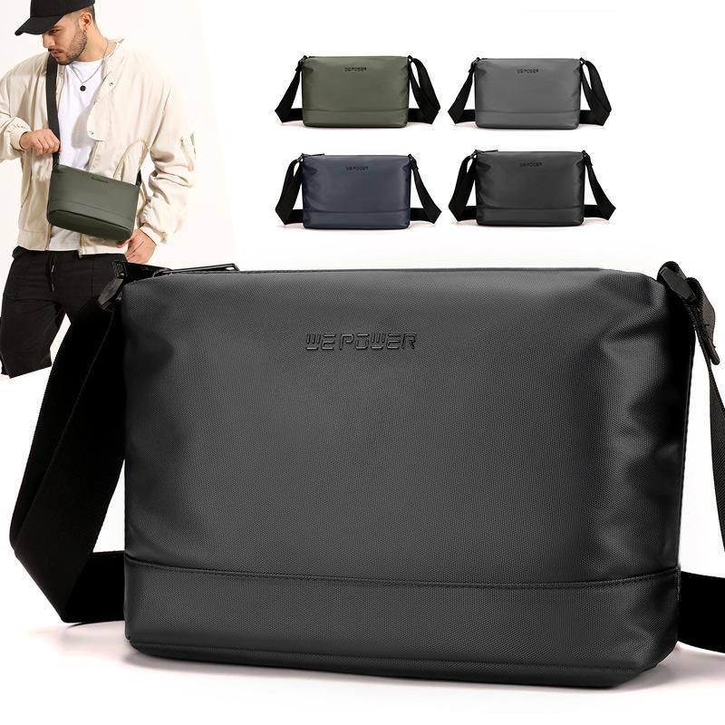 Lightweight Men Shoulder Bag For Commuting - Black