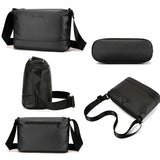 Lightweight Men Shoulder Bag For Commuting - Black