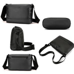 Lightweight Men Shoulder Bag For Commuting - Black
