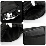 Lightweight Men Shoulder Bag For Commuting - Black - Rear View