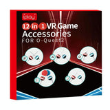 Complete 12-piece Controller Grip Set for Meta Quest - Top-Down View