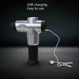 Portable Electric Massager For Muscle Relaxation And Fitness - Silver - Rear View