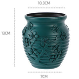 Hydroponic Vase for Home Flower Arrangements - Wet and Dry - Milk White - Side View