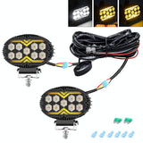 5.5 Inch Elliptical Hybrid Luminous Seagull Angel Eye Car Work Light - 45-Degree Angle
