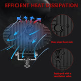 5.5 Inch Elliptical Hybrid Luminous Seagull Angel Eye Car Work Light - Close-Up Angle