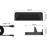 Steam Deck Console Holder + Charging Cable Set 2 Pcs - Top-Down View