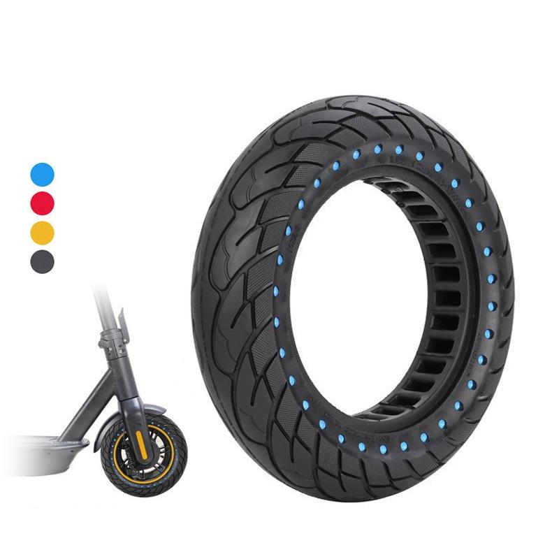 10x2.5 Inflatable Honeycomb Solid Run-flat Tire for Electric Scooter - Blue - 44Mm Slot Blue