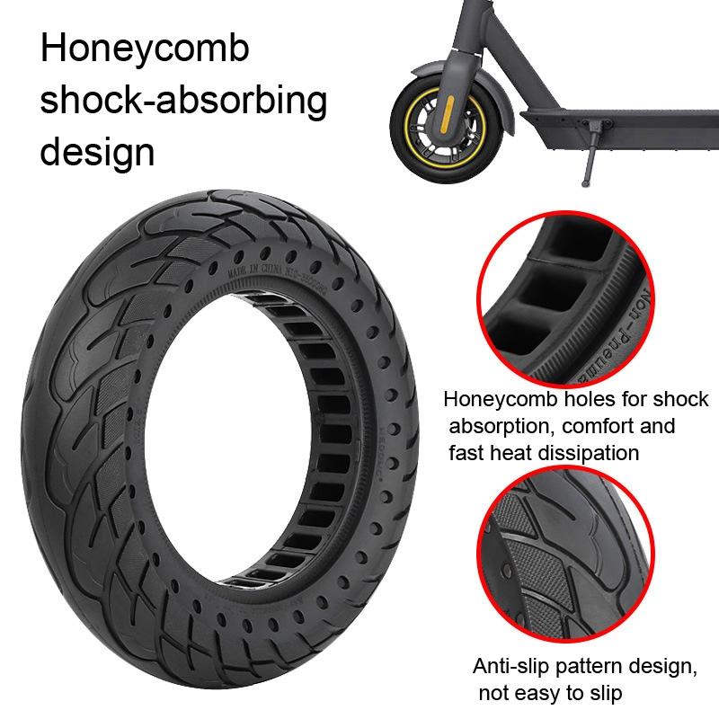 10x2.5 Inflatable Honeycomb Solid Run-flat Tire for Electric Scooter - Blue - 44Mm Slot Blue