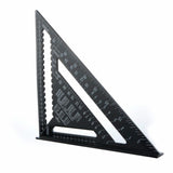 Woodworking Square Layout Gauge - Angle Ruler Measuring Tool - 7 Inch Black Metric - Rear View
