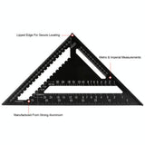 Woodworking Square Layout Gauge - Angle Ruler Measuring Tool - 7 Inch Black Metric - Extra Image