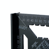 Woodworking Square Layout Gauge - Angle Ruler Measuring Tool - 7 Inch Black Metric - Extra Image