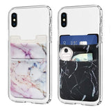 Marble Road Stretch Phone Card Holder Sticky Clip - Purple - Close-Up Angle
