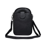 Litchi Texture Phone Crossbody Bag Leather Case For 5.5 Inch - 7.2 Inch Phones - Blue