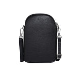 Litchi Texture Phone Crossbody Bag Leather Case For 5.5 Inch - 7.2 Inch Phones - Blue - 45-Degree Angle