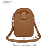 Litchi Texture Phone Crossbody Bag Leather Case For 5.5 Inch - 7.2 Inch Phones - Blue - Extra Image