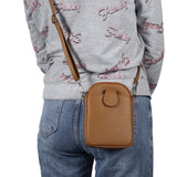 Litchi Texture Phone Crossbody Bag Leather Case For 5.5 Inch - 7.2 Inch Phones - Blue - Extra Image