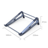 Vertical Laptop Storage Holder - Grey Multi-functional - Side View