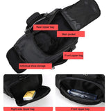 Waterproof Fitness Backpack For Swimming And Travel - Black Bottom White Word