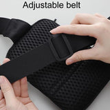 Crossbody Chest Pack For Outdoor Sports Unisex Cell Phone Bag - Black - Low Angle