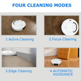 Smart 3-in-1 Robot Vacuum with Wet / Dry Mopping - Rechargeable & Auto Cleaning - Black - White