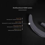 Waterproof Wireless Earphone with Mic for Android / Iphone - Black - Top-Down View