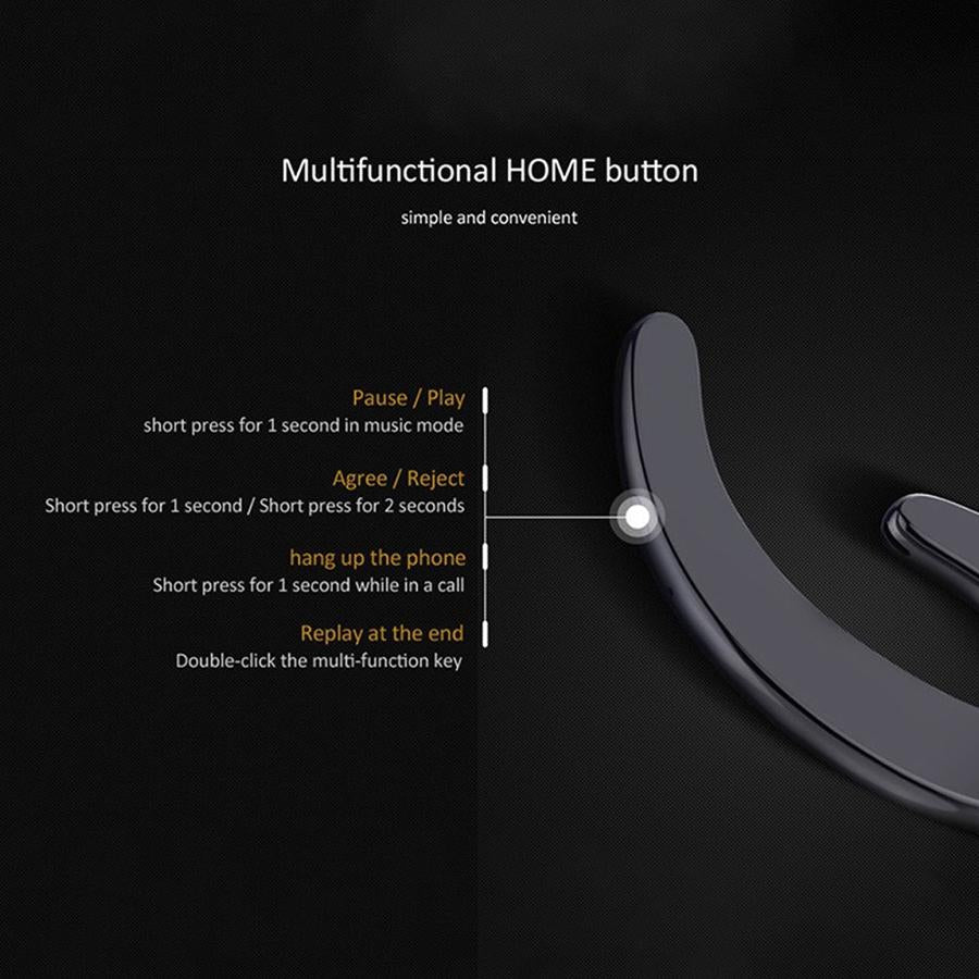 Waterproof Wireless Earphone with Mic for Android / Iphone - Black