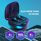True Stereo Touch Bluetooth Earphones - G10 Tws 5.2 - White - Rear View