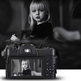 Retro Foldable 48mp 4k Hd Digital Camera - Simple Version - Low Angle