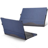 Protective Laptop Case for Hp Envy X360 15 Leather - Blue - Front View