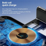 Touch-sensing Car Vent Wireless Charger Holder - X12 - Black - Rear View