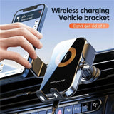 Touch-sensing Car Vent Wireless Charger Holder - X12 - Black - Extra Image