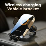 Touch-sensing Car Vent Wireless Charger Holder - X12 - Black - Extra Image