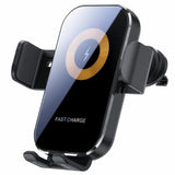 Touch-sensing Car Vent Wireless Charger Holder - X12 - Black - Extra Image