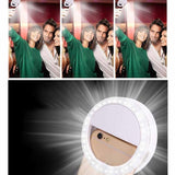 Ring-shaped Selfie Light for Live Photography - Led Flashlight - White - 45-Degree Angle