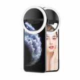 Ring-shaped Selfie Light for Live Photography - Led Flashlight - White - Close-Up Angle