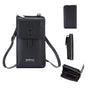 Adjustable Crossbody Phone Bag With Multi Card Slots - Black