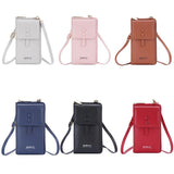 Adjustable Crossbody Phone Bag With Multi Card Slots - Black - Side View