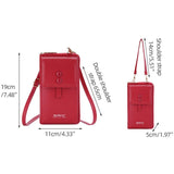 Adjustable Crossbody Phone Bag With Multi Card Slots - Black