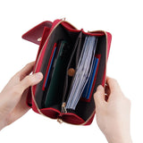 Adjustable Crossbody Phone Bag With Multi Card Slots - Black