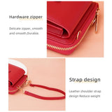 Adjustable Crossbody Phone Bag With Multi Card Slots - Black - Low Angle