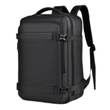 Expandable Double Shoulder Backpack For Business Or Casual Use - Black - Extra Image
