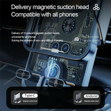 Wireless Car Charger with Infrared Sensor and Aluminum Bracket - Transparent Black