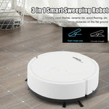 Intelligent 3-in-1 Mini Sweeping Robot Vacuum - Black - Top-Down View