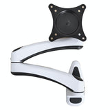 White Dual-section Telescopic Monitor Stand - Wall-mounted - Side View
