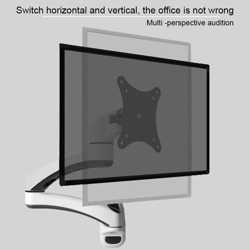 White Dual-section Telescopic Monitor Stand - Wall-mounted